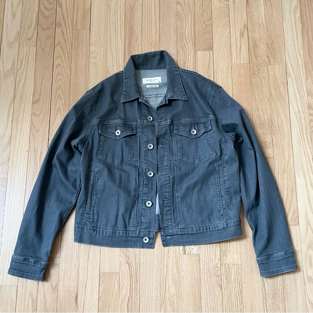 NWOT Rag & Bone Dark Gray Denim Jacket